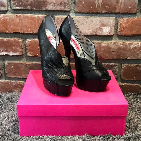 Betsey Johnson Shoes - Betsey Johnson CARRLA Open Toe Platform Pumps